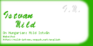 istvan mild business card